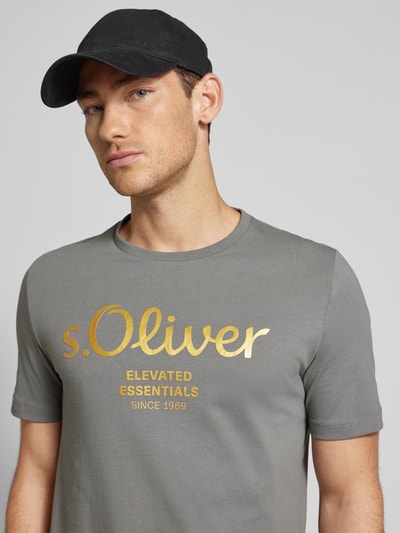 s.Oliver RED LABEL T-Shirt mit Rundhalsausschnitt Anthrazit 3