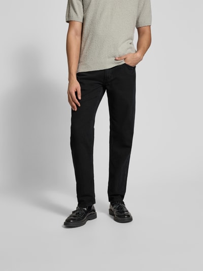 Closed Straight Fit Jeans aus Baumwolle Black 4