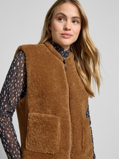 Smith and Soul Regular Fit Weste mit Pattentaschen Modell 'Teddy' Cognac 3