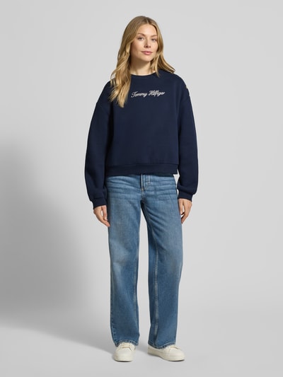 Tommy Hilfiger Relaxed fit sweatshirt van katoenmix Marineblauw - 1