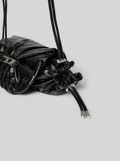 Diesel Shoulder Bag aus reinem Rindsleder Black 3