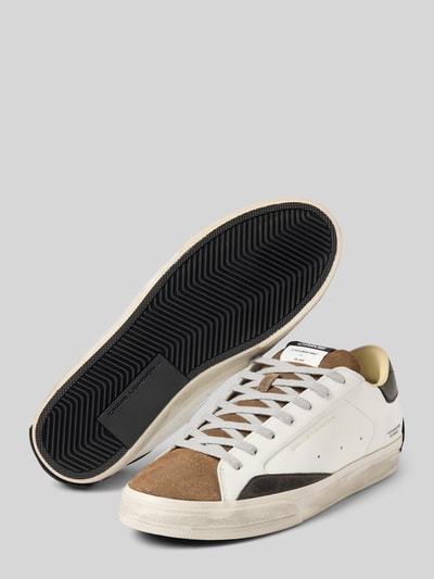 Crime London Sneakers van leer met vetersluiting, model 'DISTRESSED 2.0' Wit - 4
