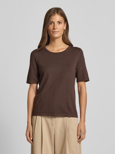 Christian Berg Woman Selection Sweter z dzianiny z rękawem o dł. 1/2 Ciemnobrązowy 4