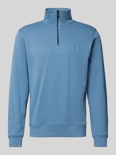 BOSS Orange Sweatshirt met opstaande kraag, model 'Zertrust' Bleu - 2