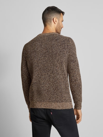 RAGMAN Gebreide pullover met ribboorden Lichtbruin - 5