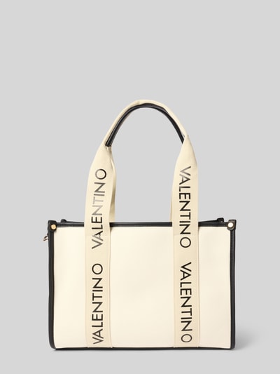 VALENTINO BAGS Handtasche mit Label-Details Modell 'CANDLE' Ecru 3