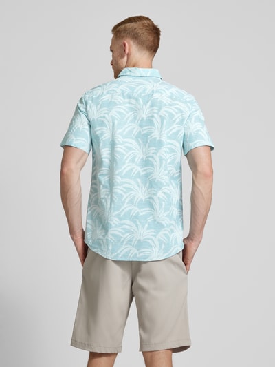 Tom Tailor Freizeithemd mit floralem Muster Helltuerkis 5