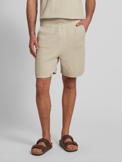 BOSS Orange Straight Leg Shorts mit Tunnelzug Modell 'Amoffle' Sand 4