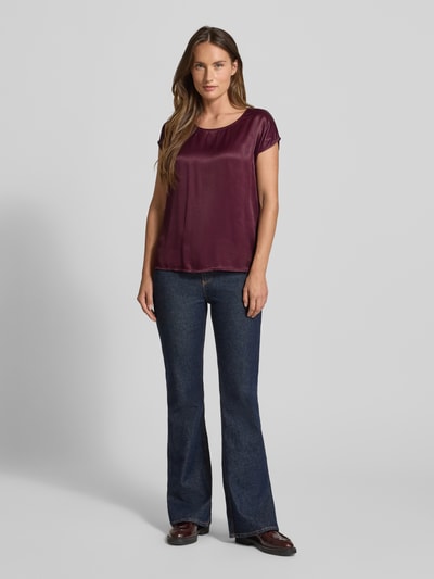 More & More T-shirt met ronde hals Bordeaux - 1