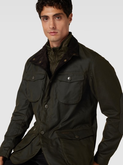 Barbour Jacke mit  aufgesetzten Pattentaschen Modell 'OGSTON' Oliv 3