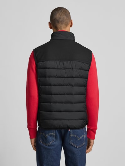Tom Tailor regular fit gewatteerd bodywarmer van waterdicht materiaal Zwart - 5