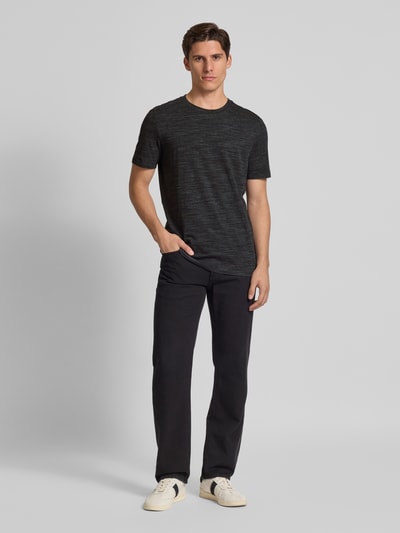 s.Oliver RED LABEL Regular fit T-shirt van katoenmix Zwart - 1