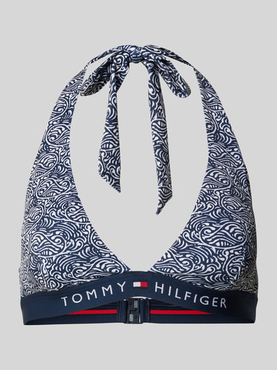 TOMMY HILFIGER Bikinitop met labelstitching op de onderbusteband Marineblauw - 1