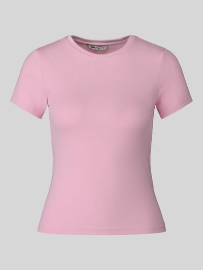 ONLY Slim Fit T-Shirt aus Baumwoll-Mix Modell 'RILEY' Rosa 2