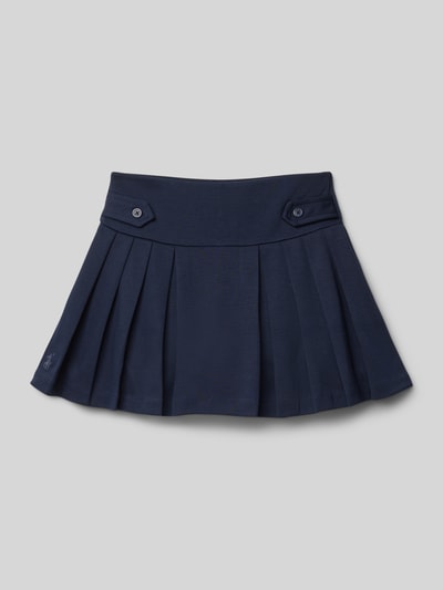 Polo Ralph Lauren Teens Faltenrock mit Knöpfen Marine 1