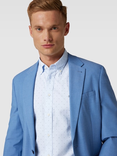 Tommy Hilfiger Business-Hemd mit feinem Allover-Muster Modell 'GEO' Hellblau Melange 3