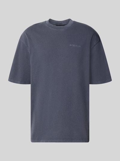 Produktfoto, Oversized T-Shirt mit Logo-Stitching von Pegador aus bawełna, krój oversized fit, okrągły dekolt, długość tyłu w rozmiarze M: 73 cm