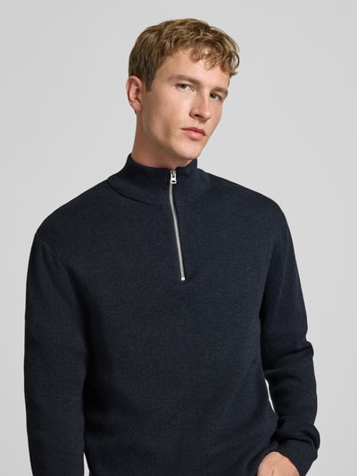 ONLY & SONS Regular Fit Troyer aus reiner Baumwolle Modell 'TING' Marine 3