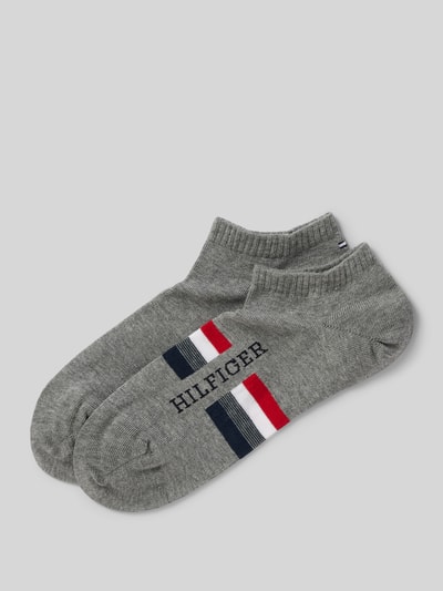 Tommy Hilfiger Socken mit Label-Print im 2er-Pack Mittelgrau Melange 1