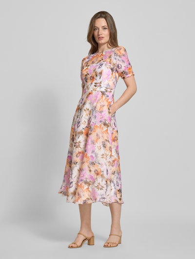 Swing Cocktailkleid mit Schnürverschluss auf der Rückseite Rosa 1