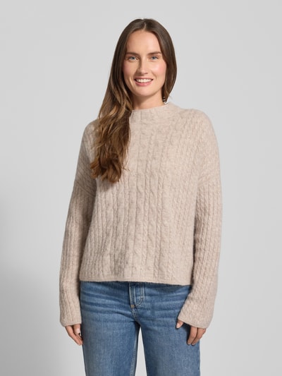 Marc O'Polo Relaxed Fit Strickpullover mit Schurwoll-Mix Stein 4