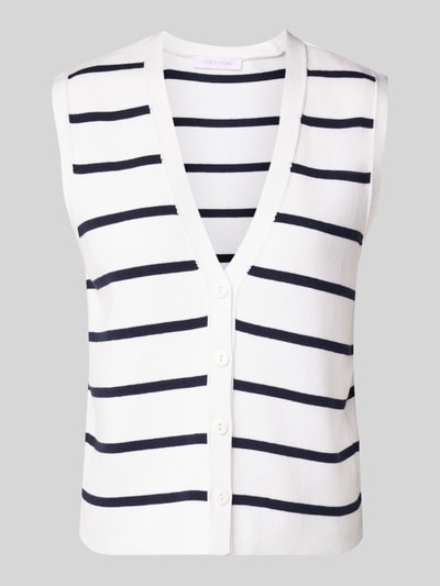 Rich & Royal Gebreid gilet met V-hals Wit - 2