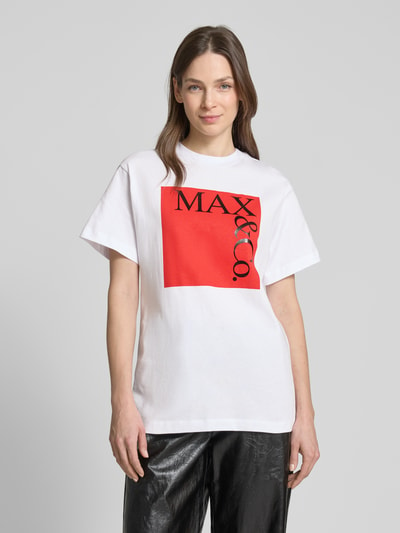 MAX&Co. T-Shirt mit Label-Print Weiss 4