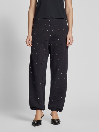 Review Sweatpants met siersteentjes Zwart - 4