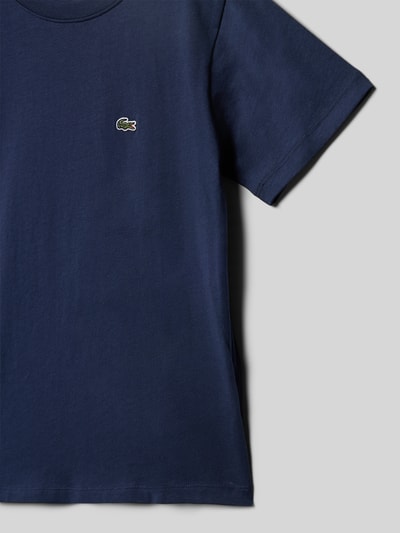 Produktfoto, Regular Fit T-Shirt aus reiner Baumwolle Modell 'CORE TEE' von Lacoste in Optik: Unifarben, kurzarm, Label-Patch, Materialverarbeitung: Jersey