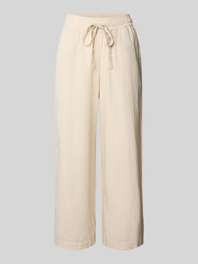 Soyaconcept Straight Leg Leinenhose mit Tunnelzug Modell 'Ina' Sand 2