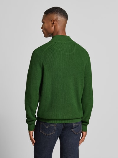 Fynch-Hatton Gebreide pullover met schipperskraag en labelstitching Groen - 5