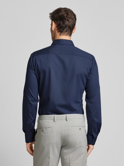 Eterna Slim fit zakelijk overhemd met kentkraag Marineblauw - 5