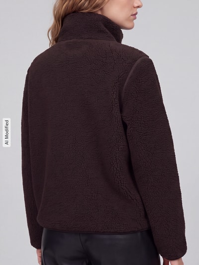 VERO MODA Sweatjacke mit hohem Stehkragen Schoko 3