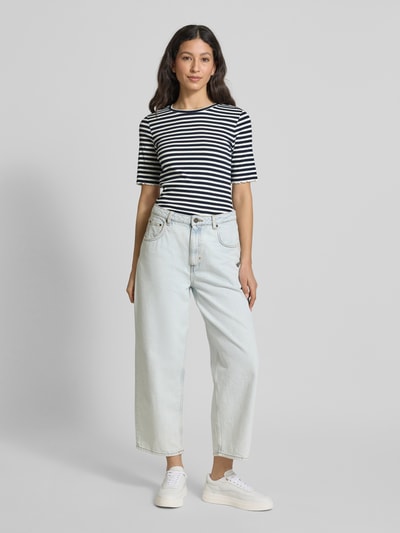 s.Oliver RED LABEL Bluzka o kroju regular fit z ozdobnym dołem Granatowy 1