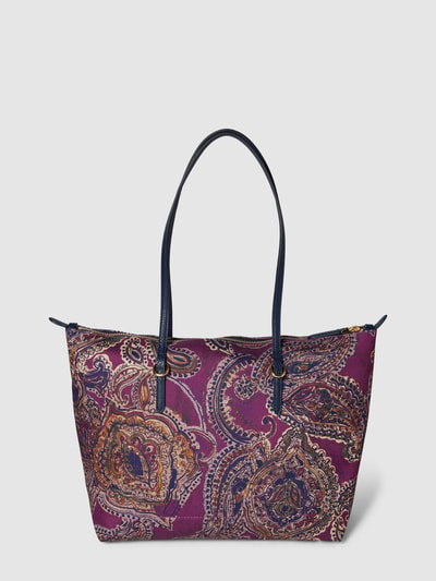 Lauren Ralph Lauren Tote bag met all-over motief, model 'KEATON' Paars - 5