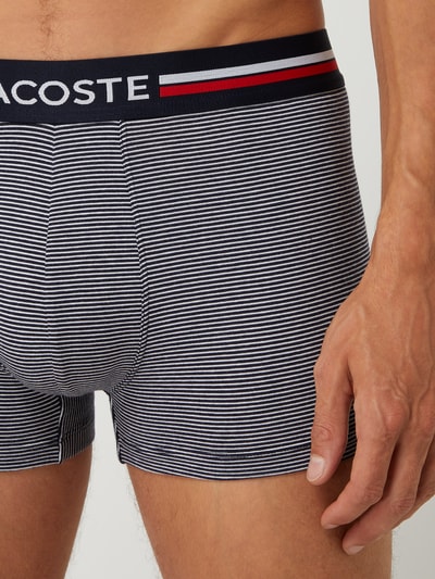 Lacoste Trunks mit elastischem Logo-Bund im 3er-Pack Marine 2