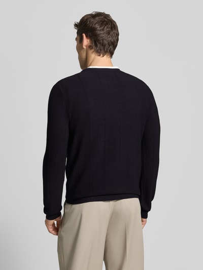 CINQUE Gebreide pullover van viscosemix model 'Goa' Marineblauw - 5