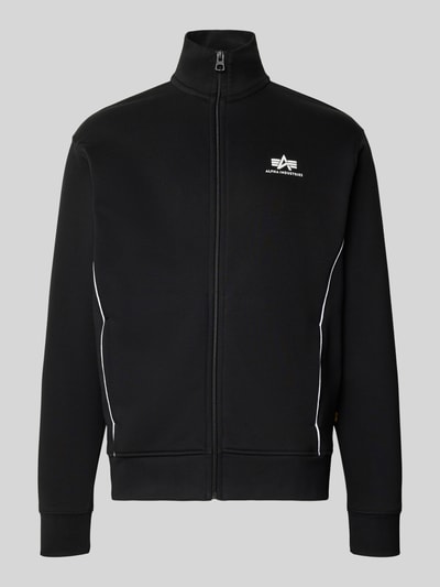 Alpha Industries Sweatjacke mit Logo und Stehkragen Black 2