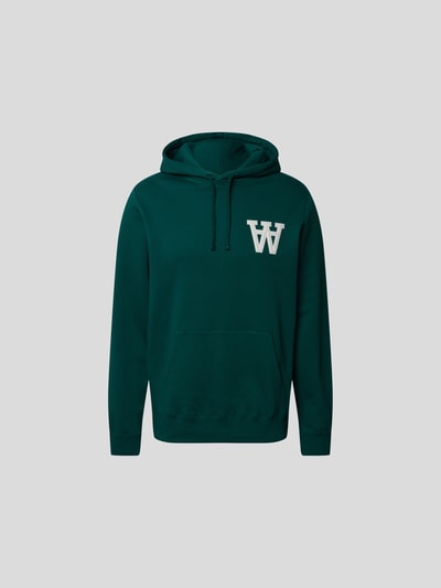 WOOD WOOD Hoodie mit Brand-Schriftzug Gruen 2