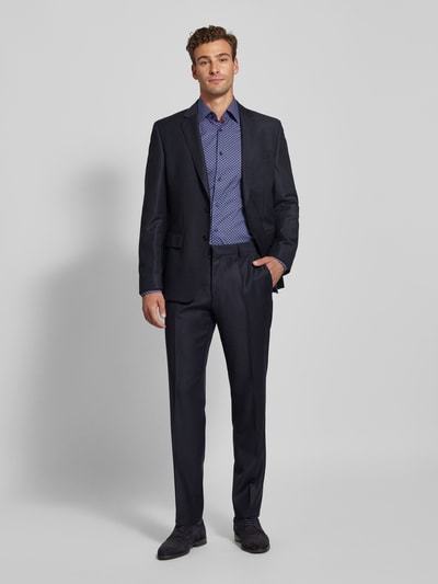 BOSS Slim Fit Business-Hemd mit Kentkragen Modell 'Hank' Marine 1