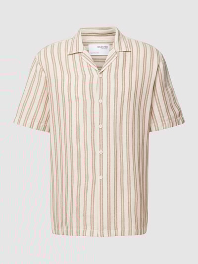 Selected Homme Relaxed fit vrijetijdsoverhemd met streepmotief Offwhite - 2