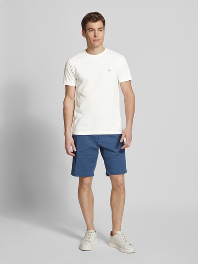 Gant Slim Fit T-Shirt mit Label-Stitching Offwhite 1