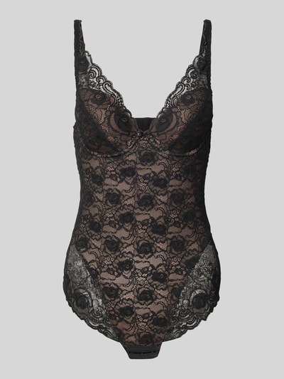 Marie Jo Body aus Spitze mit Hakenverschluss Modell 'Cyrile' Metallic Black 1