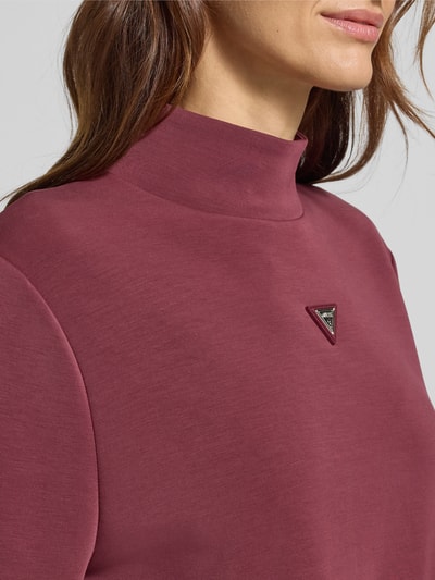 Guess Activewear Sweatshirt met opstaande kraag, model 'OLYMPE' Bordeaux - 3