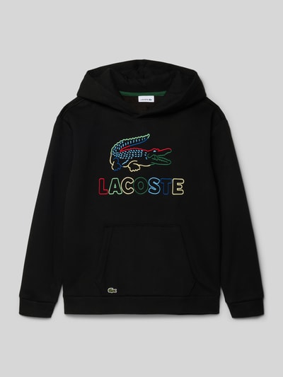 Lacoste Bluza z kapturem o kroju regular fit z mieszanki bawełny model ‘CORE’ Czarny 1