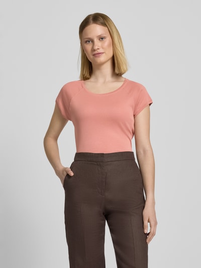 JAKE*S STUDIO WOMAN T-shirt z prążkowanym okrągłym dekoltem Brudnoróżowy 4