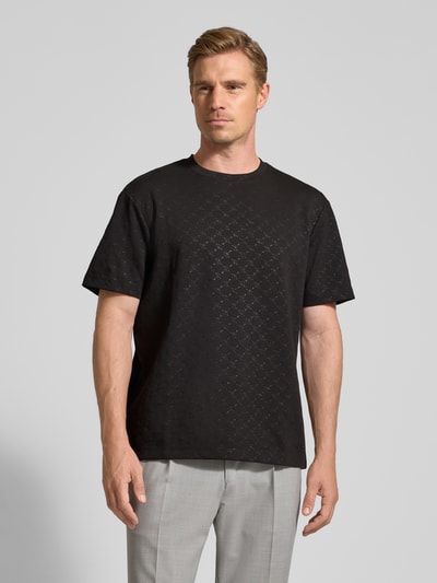 JOOP! Collection T-shirt met geribde ronde hals Zwart - 4