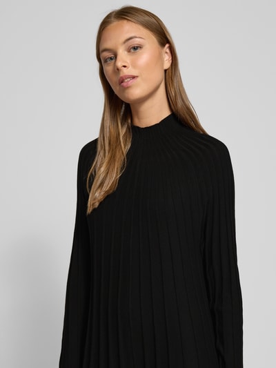 Christian Berg Woman Selection Knielanges Stickkleid mit Strukturmuster Black 3