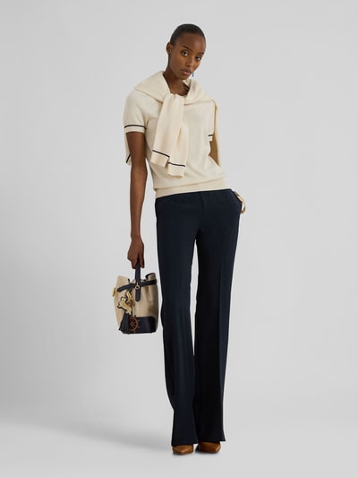 Lauren Ralph Lauren Regular Fit Strickpullover mit kurzem Arm Ecru 1