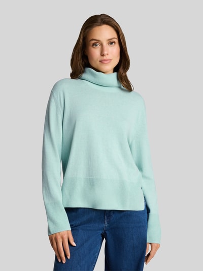 Tom Tailor Rollkragenpullover aus Kaschmir mit Seitenschlitzen Mint 4